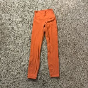 Lululemon leggings. Align HR 25”. Orange Size 2